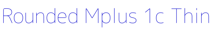 Rounded Mplus 1c Thin font